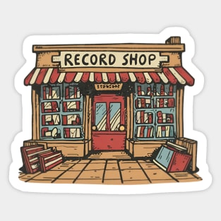 record shop Sticker